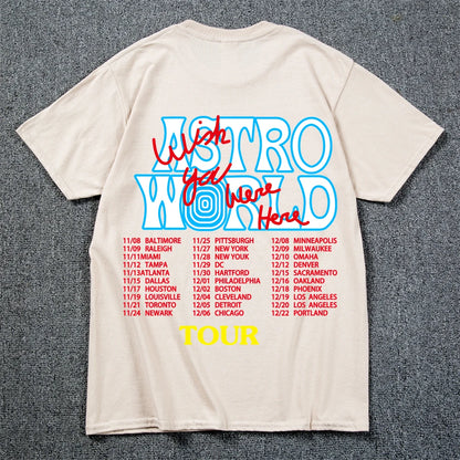 Travis Scott WISH YOU WERE HERE ASTROWORLD Tour Tee